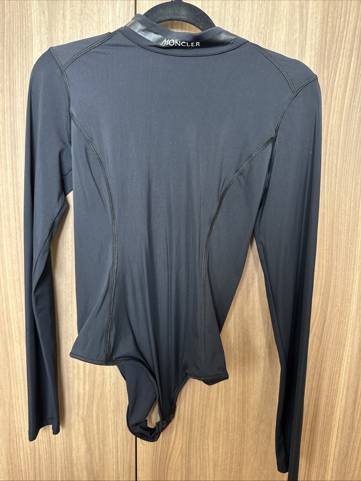 Moncler Women’s Black Bodysuit Size Small Long Sleeve 