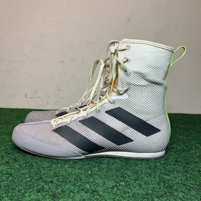 Adidas Box Hog 3 Grey Black Green Boxing Boots Size US9  1/2Shoes