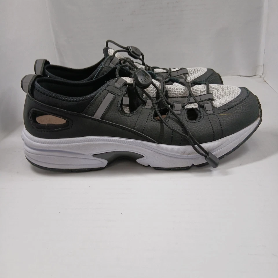 Dr. Comfort Amelia Women's Walking Shoes Size 10.5W Gray White Leather Mesh - Image 3 of 4