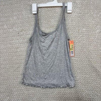 Women's Cozy Tank Pajama Top Colsie Heather Gray Size XS