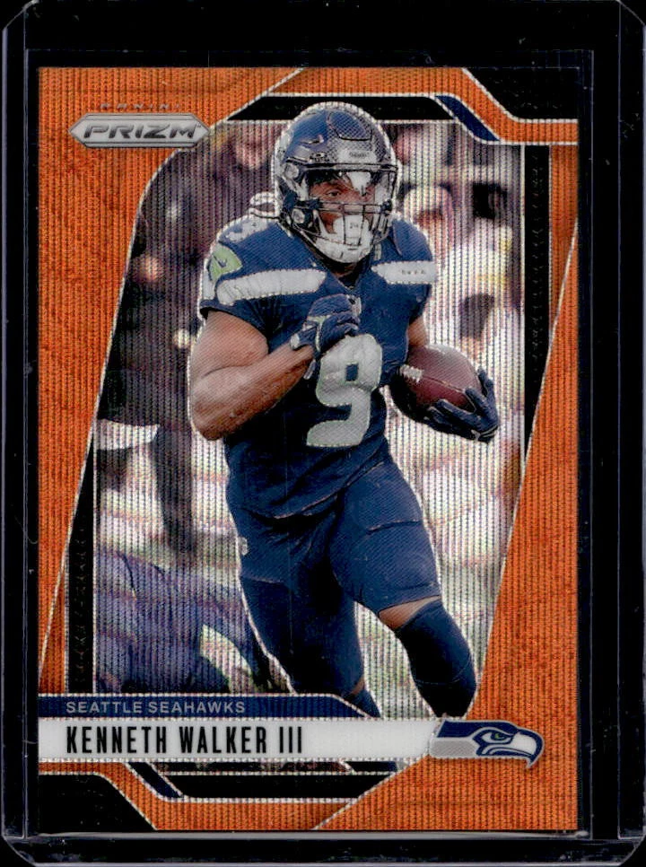 2024 Panini Prizm Kenneth Walker III Orange Wave #/60