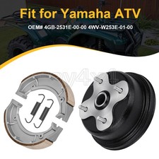 For Yamaha Kodiak 400 4x4 YFM400FW Rear Wheel Brake Drum w/Shoes Kit 1993-1999