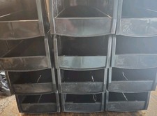 IRIS USA Small Stackable Storage Bins, 12-Pack, 7.5 x - 12 Pack, Black