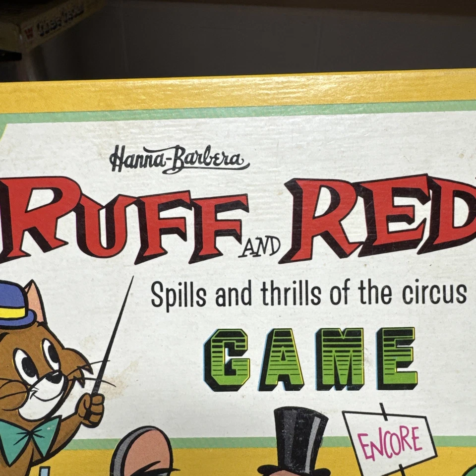 VTG 1962 RUFF & REDDY Spills, Thrills Circus Board Game Hanna Barbera Complete - Image 3 of 4