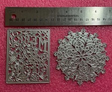 Metal Cutting Dies, Large Snowflake & Merry Christmas Panel