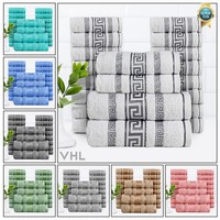 20 Piece Bale Set Hotel Quality Greek Key Towels Super Soft Face Hand Bath Towel