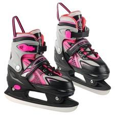 Adjustable Ice Skates for Kids Boys Girls, 4 Sizes Adjustable, Warm Comfo...