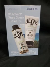 KORRES Greek Olive Blossom Hydrating Body Cream 6.76oz and Shower Gel 8.45oz NEW