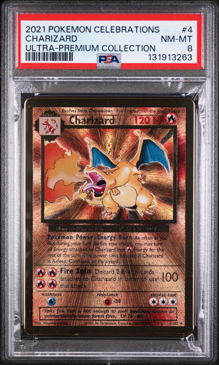 【PSA 8】 Charizard Pokemon Celebrations 2021 POKEMON CELEBRATIONS ULTRA-PREMIUM COLLECTION #4 CHARIZARD