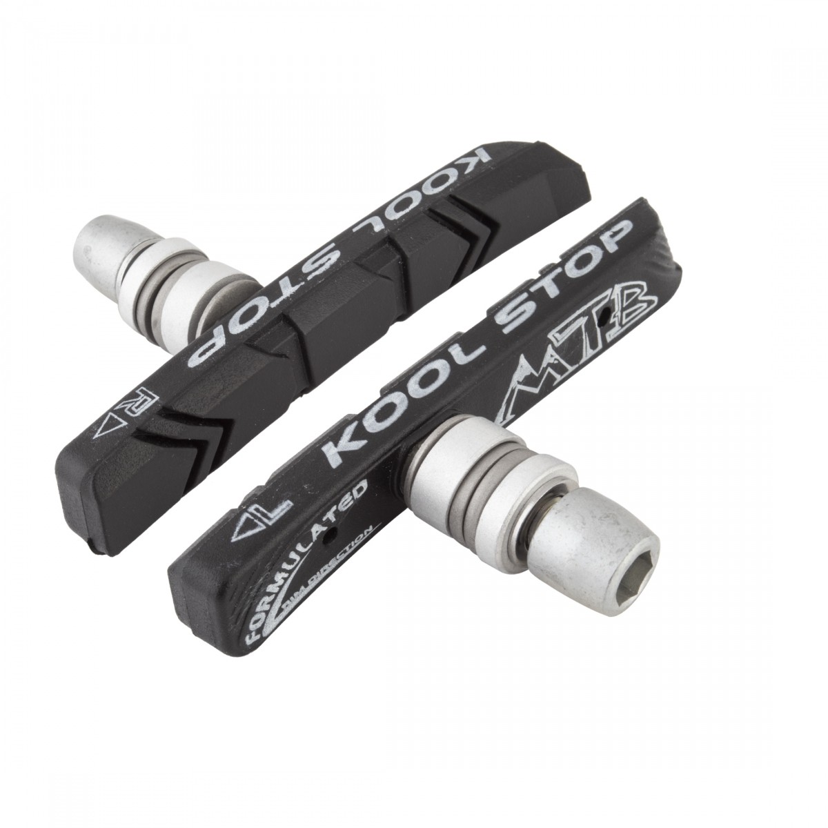 V-образные тормозные колодки Kool-Stop Mountain с резьбовыми стойками и водяными канавками черные 3390₽