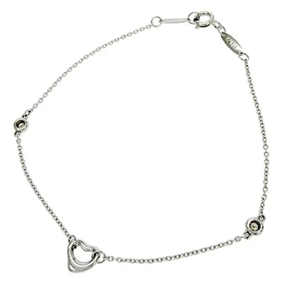 Tiffany & Co. 2P Diamond By The Yard Open Heart Armband 7,1" Silber 925... - Bild 1 von 4