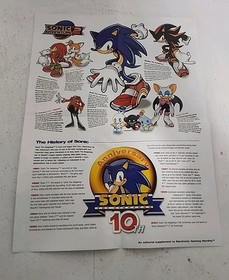 Sonic Adventure 2 - SEGA Dreamcast - Vintage Original Poster Promo Art 2001