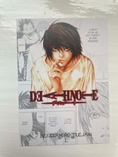 Tarjeta coleccionable autógrafa Death Note L Ryuzaki Alessandro Juliani en blanco