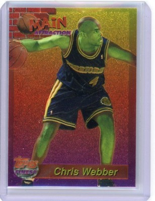 1993-94 Topps Finest - Main Attraction Chris Webber #9 (RC) Rookie Card Warriors