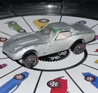 1968 Hot Wheels Redline Custom Corvette Silver  Spectraflame 1:64 Diecast Car HK