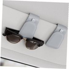 Sunglass Holder for Car Visor, Suede Cloth Magnetic Sunglass Light Gray