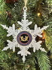 US ARMY (JAG) JUDGE ADVOCATE GENERAL'S CORPS Challenge Coin Christmas Ornament