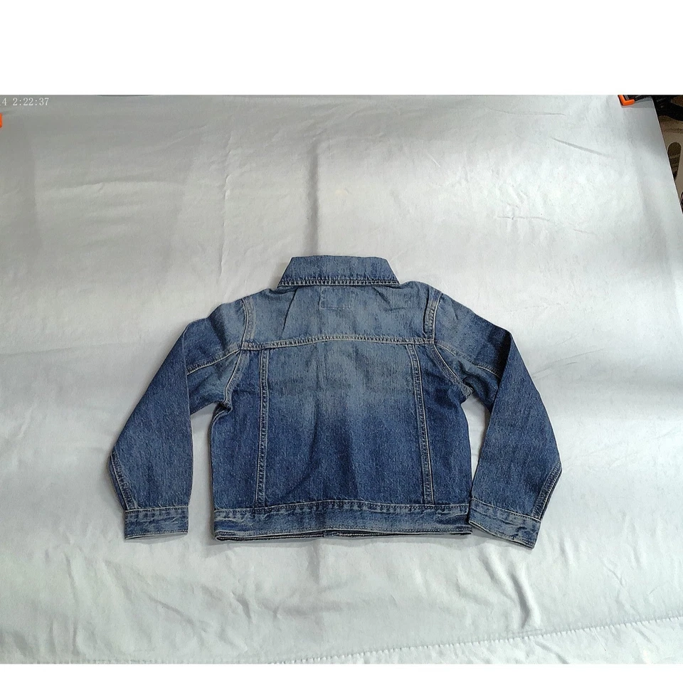 Chaqueta Jean The Childrens Place Girls M 7/8 Denim Bolsillos Botón Azul Escuela Nueva con Etiquetas Foto 4 de 4