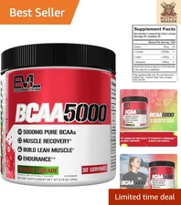 EVL BCAAs Powder - 5g Amino Acids Supplement for Recovery, Cherry Limeade Flavor