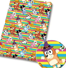 Bluey Bingo children character polyCotton Fabric Half Yard 18  x 55   41780
