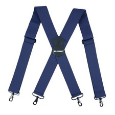 Men's Suspender 1.5/2 Inch Wide Suspenders Full Elastic X 2 inch Navy Blue