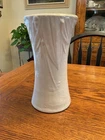1930s Nelson McCoy 10" tall Soft White Leaves and Berries Pottery Vase