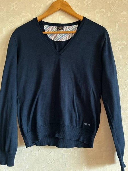Women Paul & Shark Pullover Navy Cotton 36 / S /