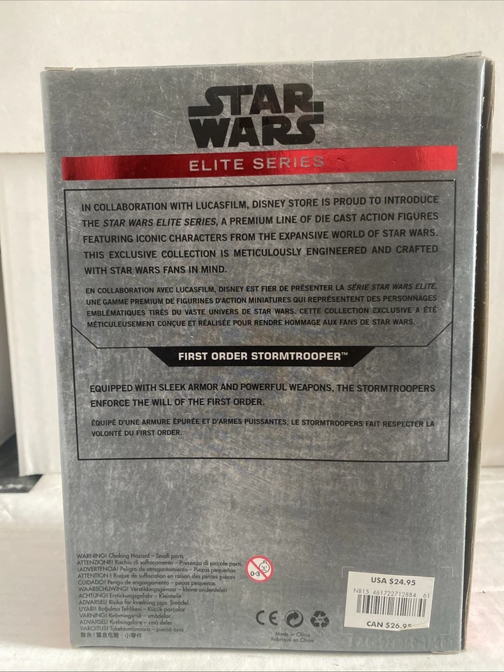 Disney Star Wars Elite Series First Order Stormtrooper Die-Cast Action Figure - Image 4 of 4