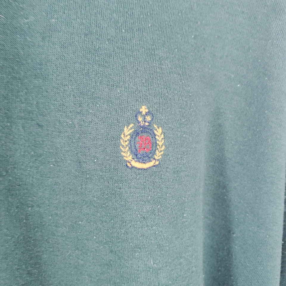 Vintage Bugle Boy Company Shirt Mens XL Green Navy Gray Colorblock Rugby 90s - Image 2 of 4