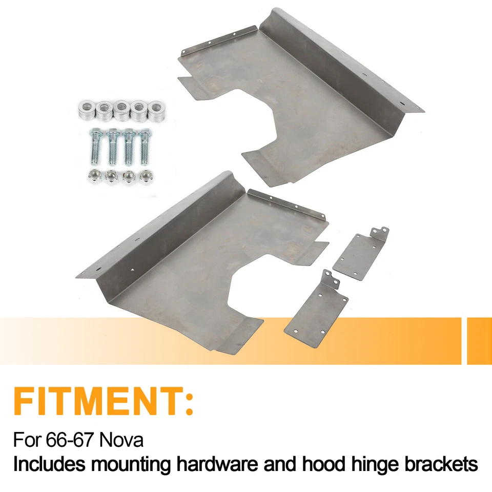 Para 66 67 1966-1967 Chevy II NOVA Paneles Guardabarros Interior Clip Delantero Mustang 2 Foto 3 de 4