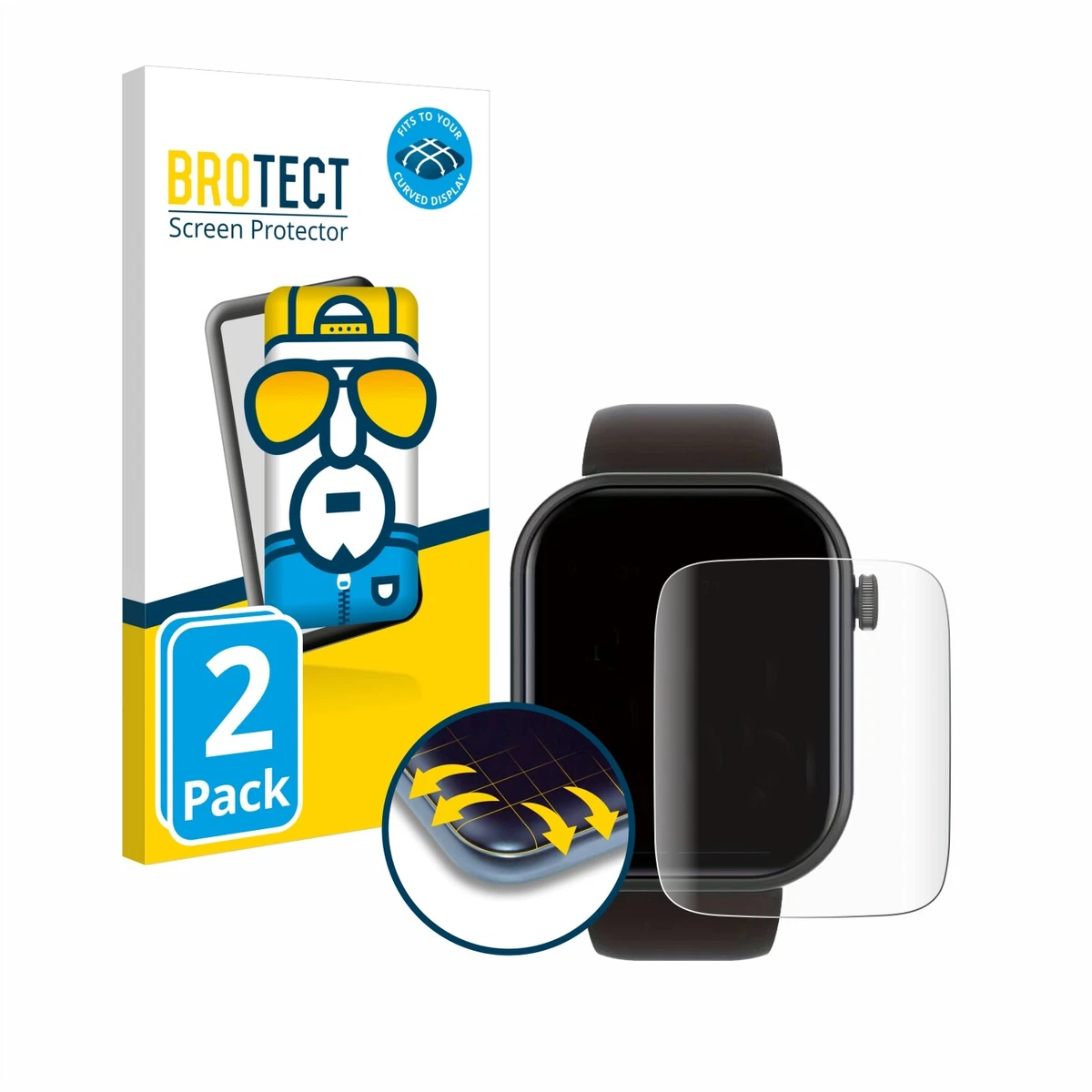 Smartwatch curved screen sale