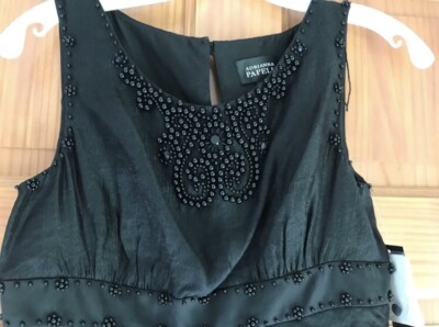 adrianna papell beaded tiered dress NWT Women's Black Sleeveless With Top Size 4 Blue Cheese Wedge Salad promo_fall_select Shoe size:43 this gown makes an