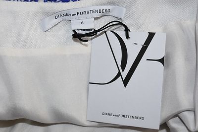 Mini-jupe Diane Von Furstenberg (DVF) Neuve - Pervenche, Dentelle à œillets, étiquetée