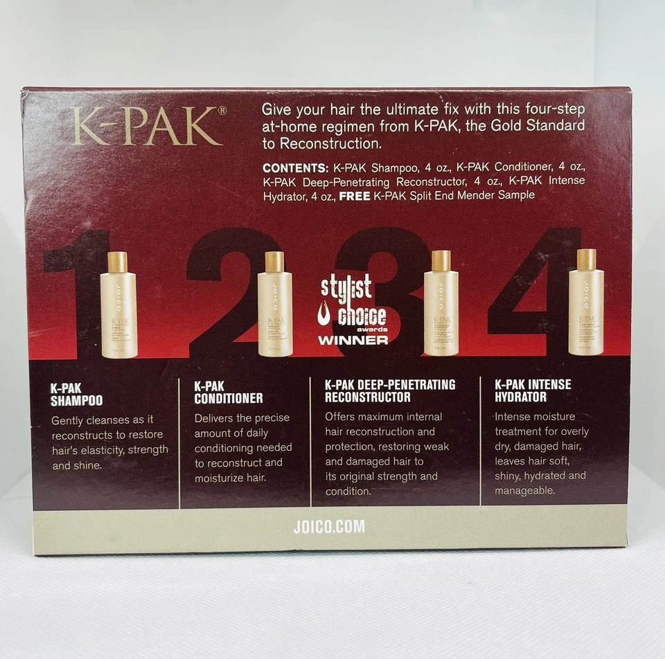 Kit de reparación de cabello casero JOICO K-Pak 4 oz X 4 Plus 0,24 Split End Mender. NUEVO Foto 3 de 4
