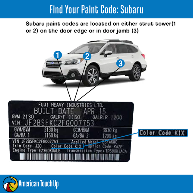Touch Up Custom Mix Spray Automotive Paint 61K Dark Gray Metallic For Subaru eBay