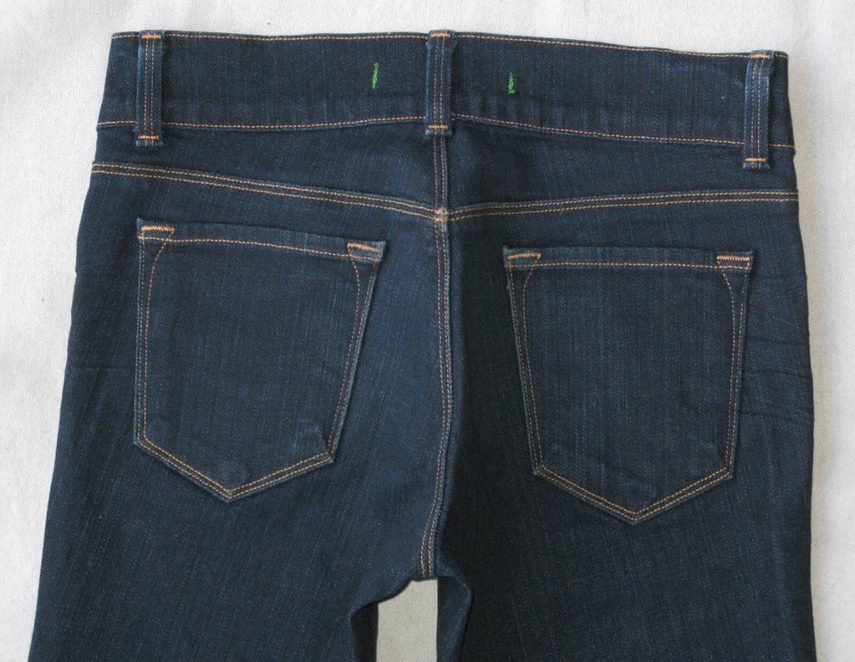 Pantalones de mezclilla marca J niñas tiro medio acampanados azul oscuro + elásticos niñas/jóvenes talla 14 L32,25 Foto 4 de 4