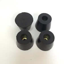 4 Tapered Rubber Feet For Amplifier Amp Head Speaker Cabinet Furniture 1" High