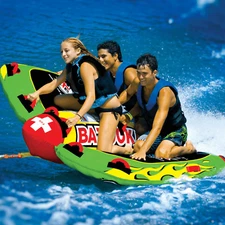 WOW Sports Big Bazooka 1-4 Person Steerable Towable Water Tube (13-1010)