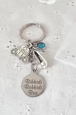 CUPCAKE0619 BIBBIDI BOBBIDI BOO KEYRING CINDERELLA FAIRY GODMOTHER WITH GIFT BAG