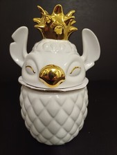 DISNEY STITCH CERAMIC CANDLE HOLDER WITH CANDLE TROPICAL PINEAPPLE NEW