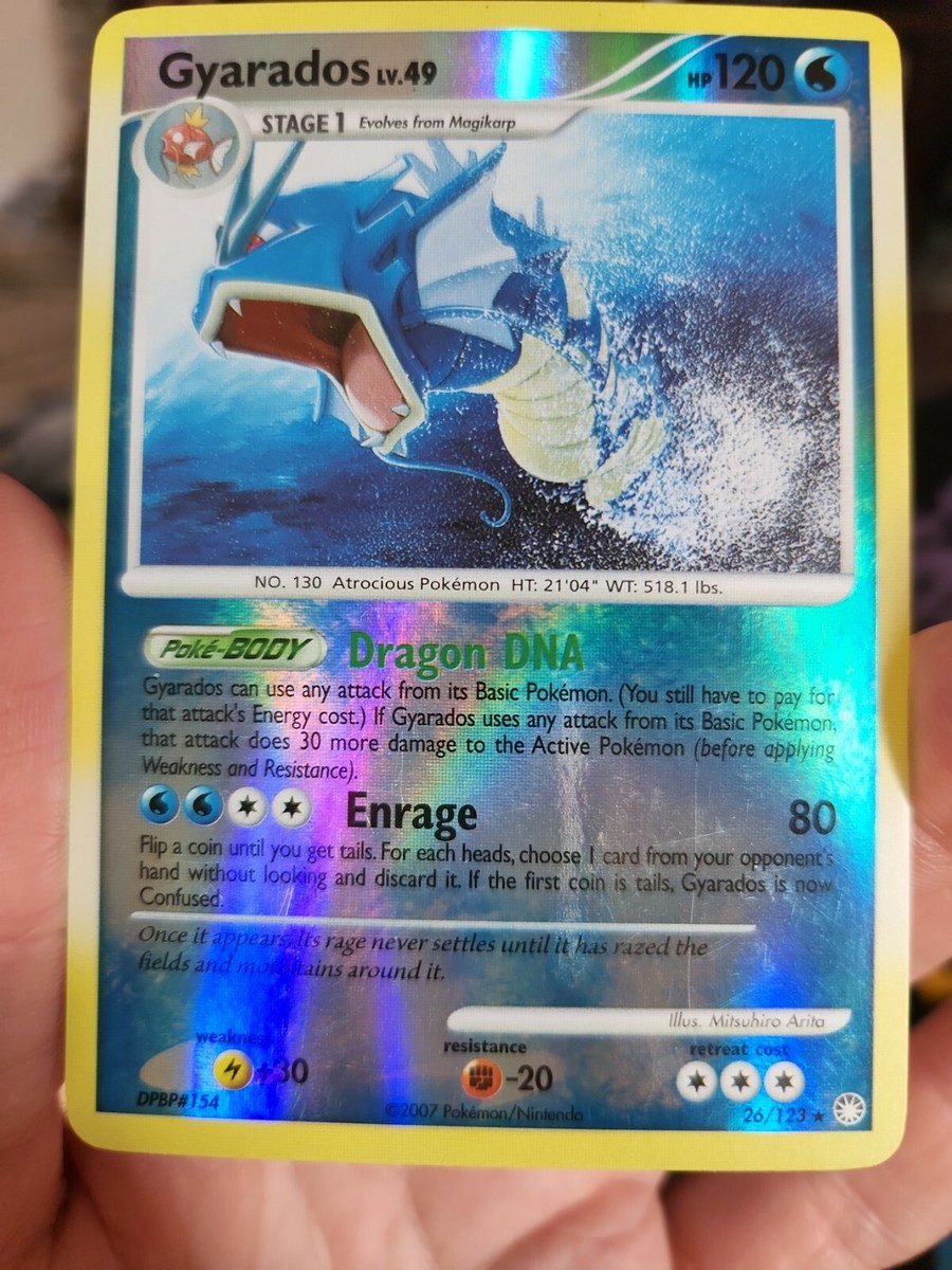 Reverse Holo Pokemon GYARADOS LV.49 26/123 RARE CARD, GOOD Reverse Holo Pokemon GYARADOS LV.49 26/123 RARE CARD, GOOD