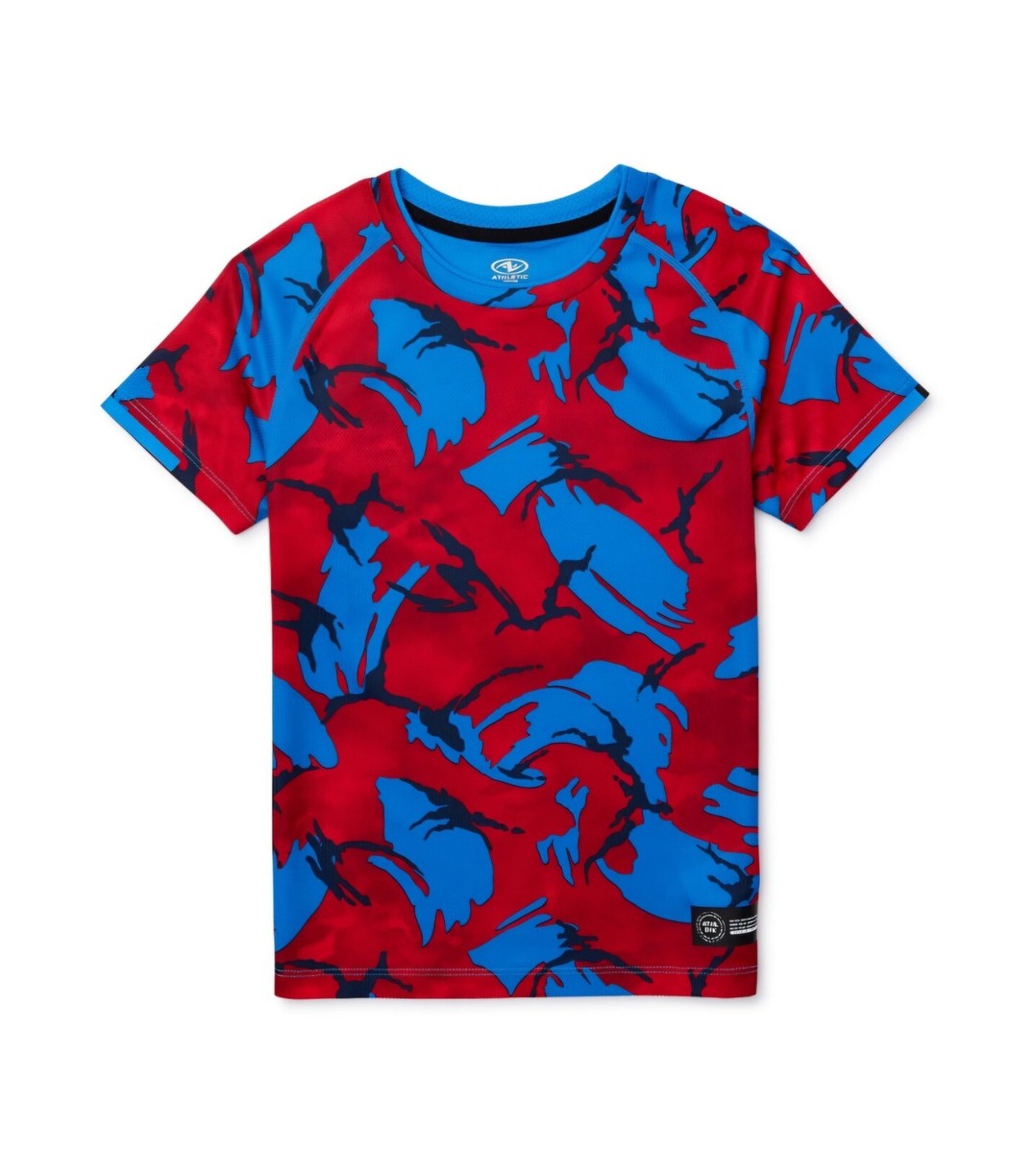 Athletic Works Boys Red Short Sleeve Active Camo T-Shirt Size XL