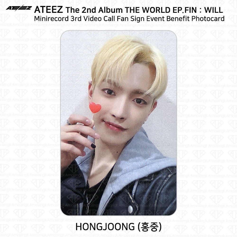 ATEEZ - 【MINIRECORD 3.0】ATEEZ WILL トレカ 8種 コンプ ATEEZ [official] Minirecord Fansign R3 POB Bouncy World