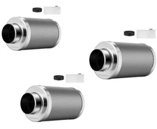 VIVOSUN 4/6/8" Air Carbon Filter 38mm Charcoal Bed w/ Pre-Filter for Inline Fan