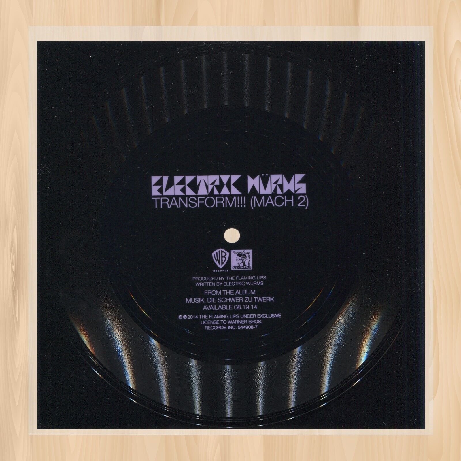 ELECTRIC WüRMS Transform!!! (Mach 2) FLEXI-DISC 7" VINYL Single Record      0412