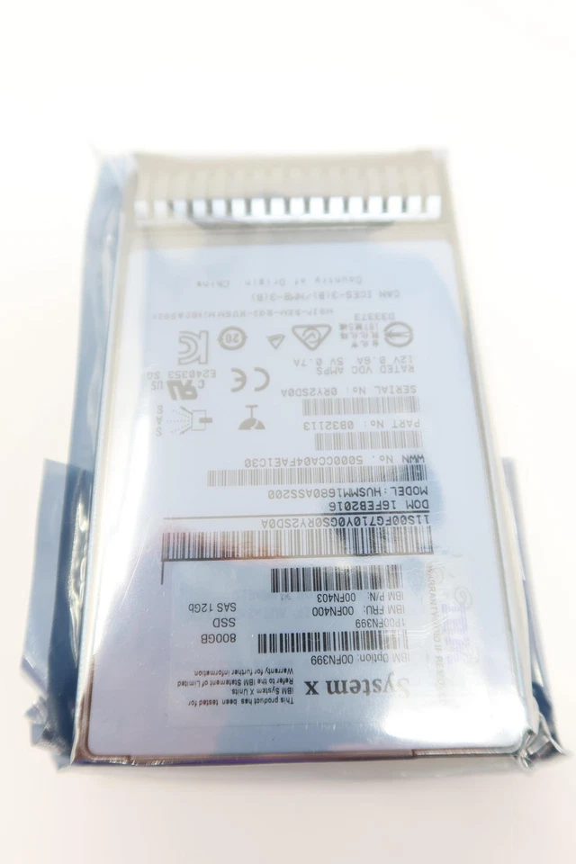 00FN400 00FN403 IBM 800GB 12G SAS-SSD MLC G3HS Drive - Image 2 of 3