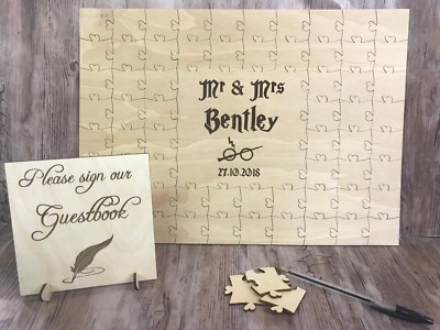Personalisiertes Harry Potter Themenpuzzle Andenken Hochzeitsgeschenk Gästebuch