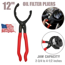 WORKPRO 12inch Adjustable Oil Filter Pliers Oil Filter Wrench Oil Filter Removal