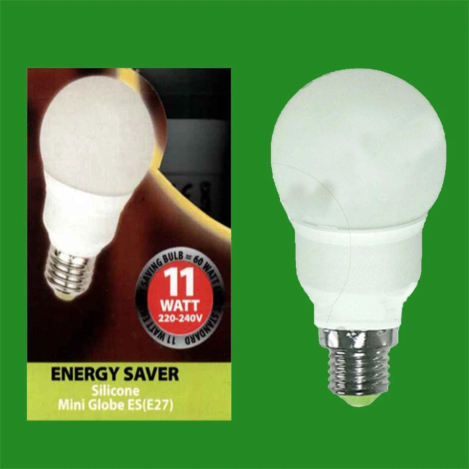 Ampoule Ronde Mini Globe ES E27 11W (=60W) Basse Énergie CFL Lumière Chaude - Photo 1/1