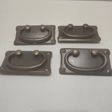 4 pcs Vintage Bronze Drawer Ring Pull Handles Bronze Drop Ring Pull Handles